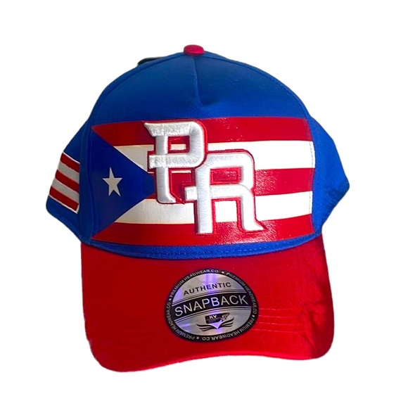Puerto Rico Baseball PR 3-D Embroidered Snapback Hat – Flag Side Detail - View #3